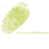 Gelber Fingerabdruck auf grünem Hintergrund mit Text "Zurück zu Referenzen"