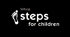 Logo der Stiftung steps for children mit einem weißen Fußabdruck.
