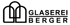 Logo mit zwei stilisierten, ineinandergreifenden Bögen und dem Text "GLASEREI BERGER".