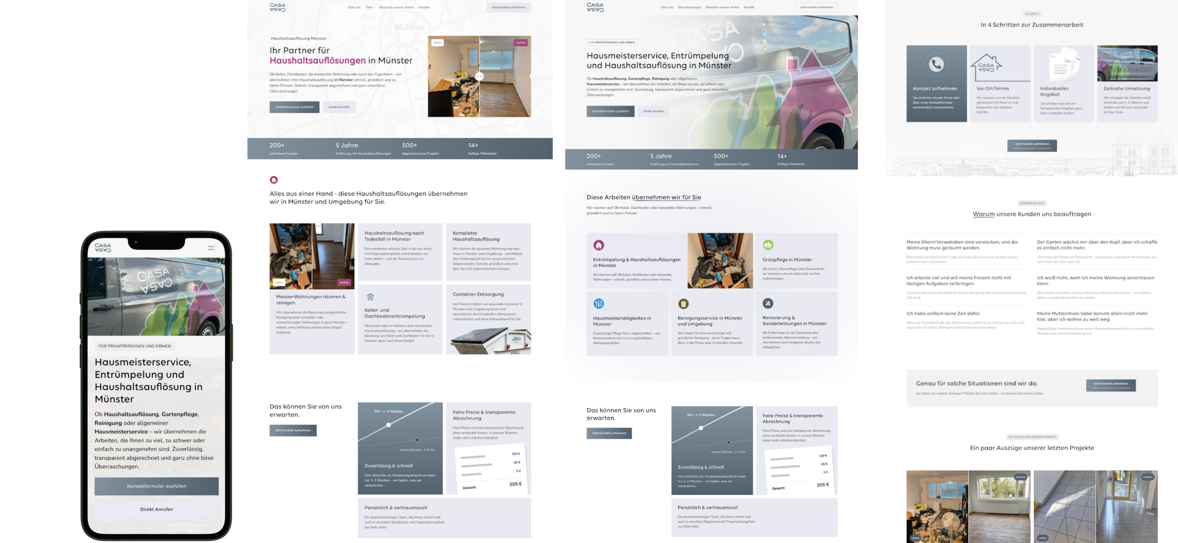 Website Mockup des Projekts