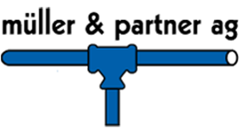 Müller & Partner AG, blaues T-Stück-Rohrleitungssystem