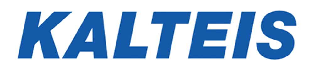 Blauer Text auf weißem Hintergrund mit dem Wort "KALTEIS".