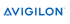 Blauer Avigilon Schriftzug auf schwarzem Hintergrund.