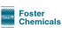 Logo von Foster Chemicals mit einem blauen Fasssymbol und dem Firmennamen.