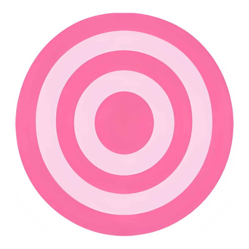 A pink and light pink target logo