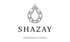 Schwarzes Shazay Logo mit rautenförmigem Tropfensymbol und dem Text "DIAMOND FILTERED".