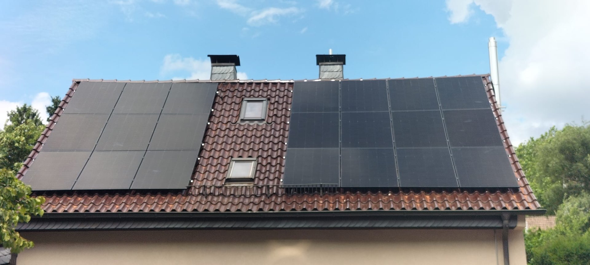 Photovoltaikanlage fertig montiert