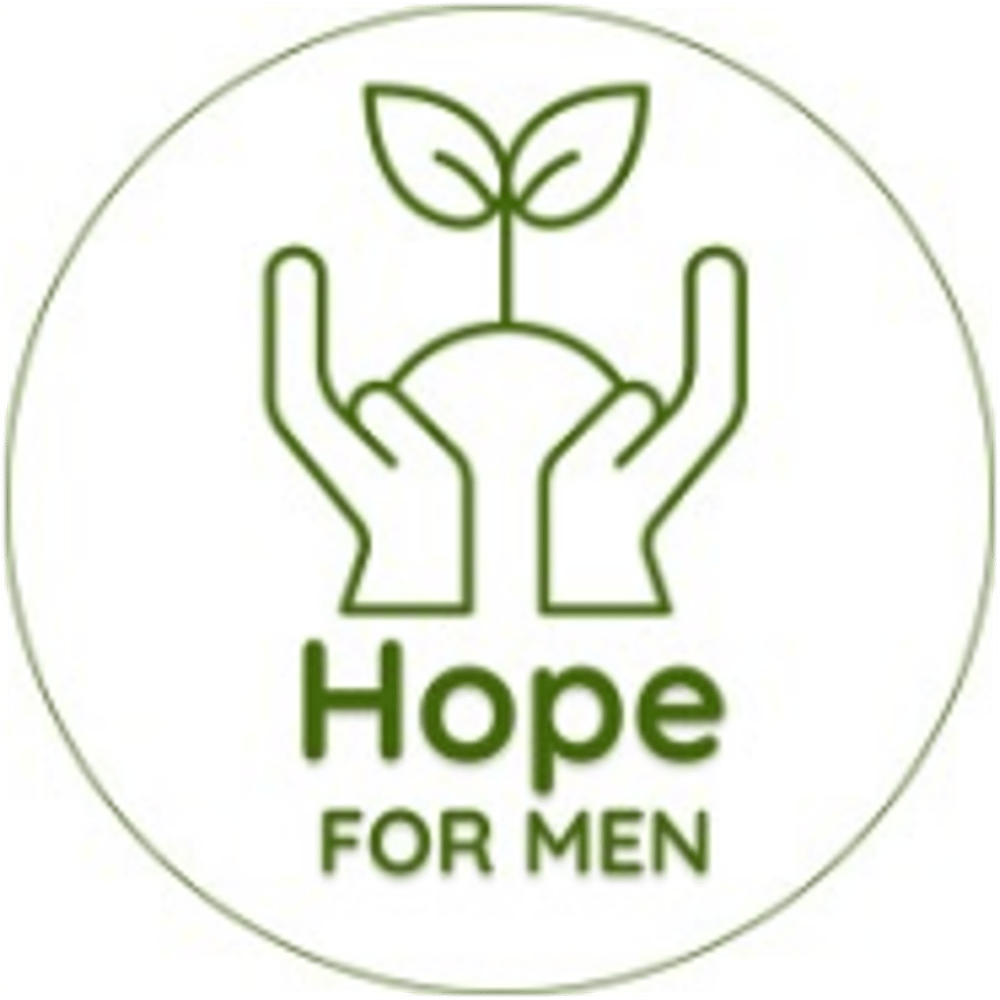 hope for men text and logo