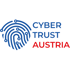 Blaues Logo mit stilisiertem Fingerabdruck und Text "CYBER TRUST AUSTRIA".