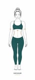Illustration showing the abdominal wall moving inward and upward during an abdominal vacuum