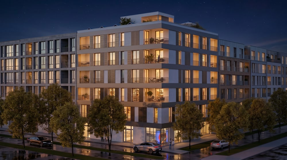 Lehen-Quartier M4 im Neckarbogen Heilbronn
