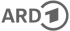 Graues ARD1 Logo mit einer 1 in einem Kreis.