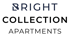 "BRIGHT COLLECTION APARTMENTS" Logo auf dunklem Hintergrund.
