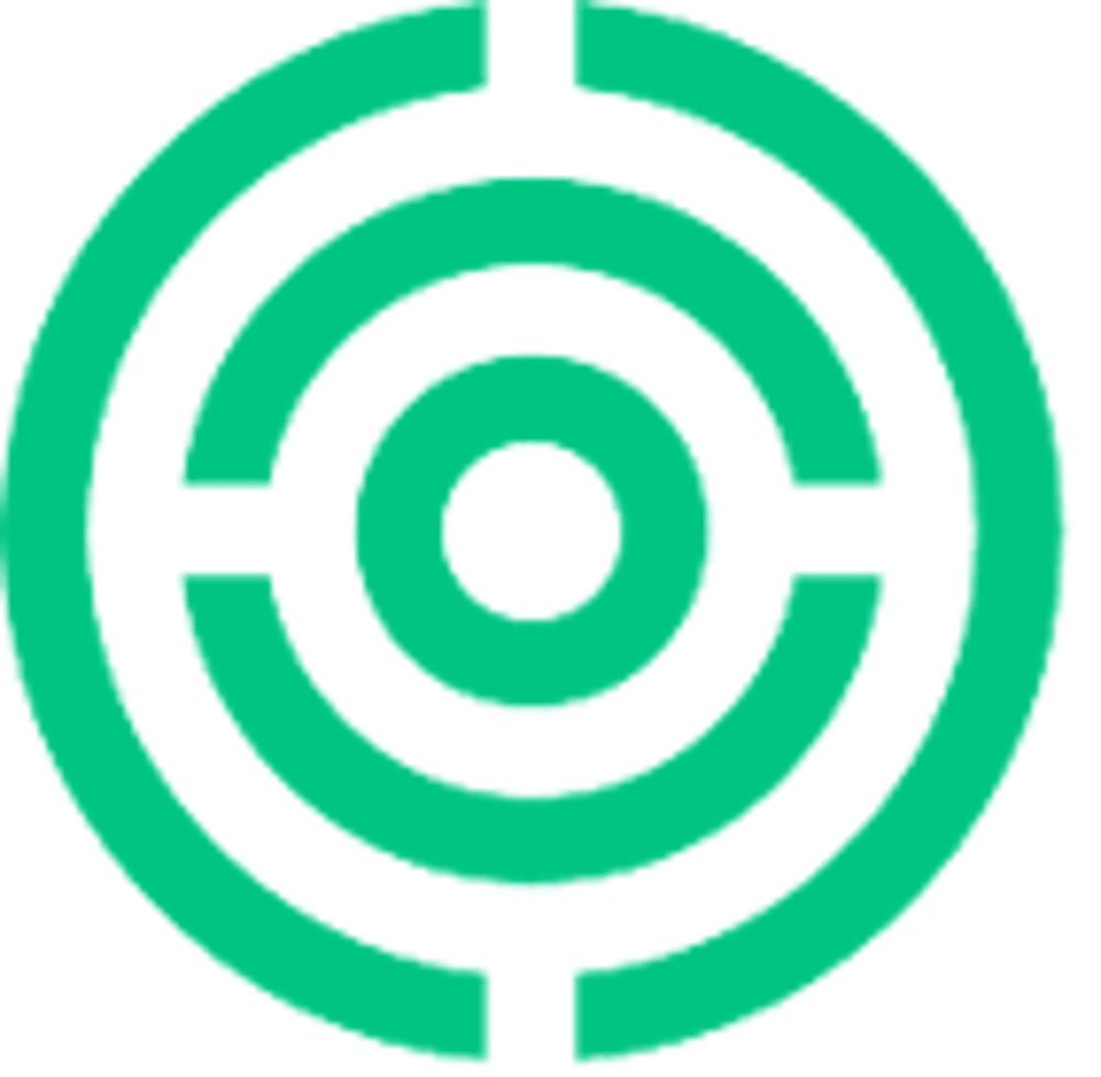 Grünes, konzentrisches Kreismuster, das eine Labyrinthform bildet.