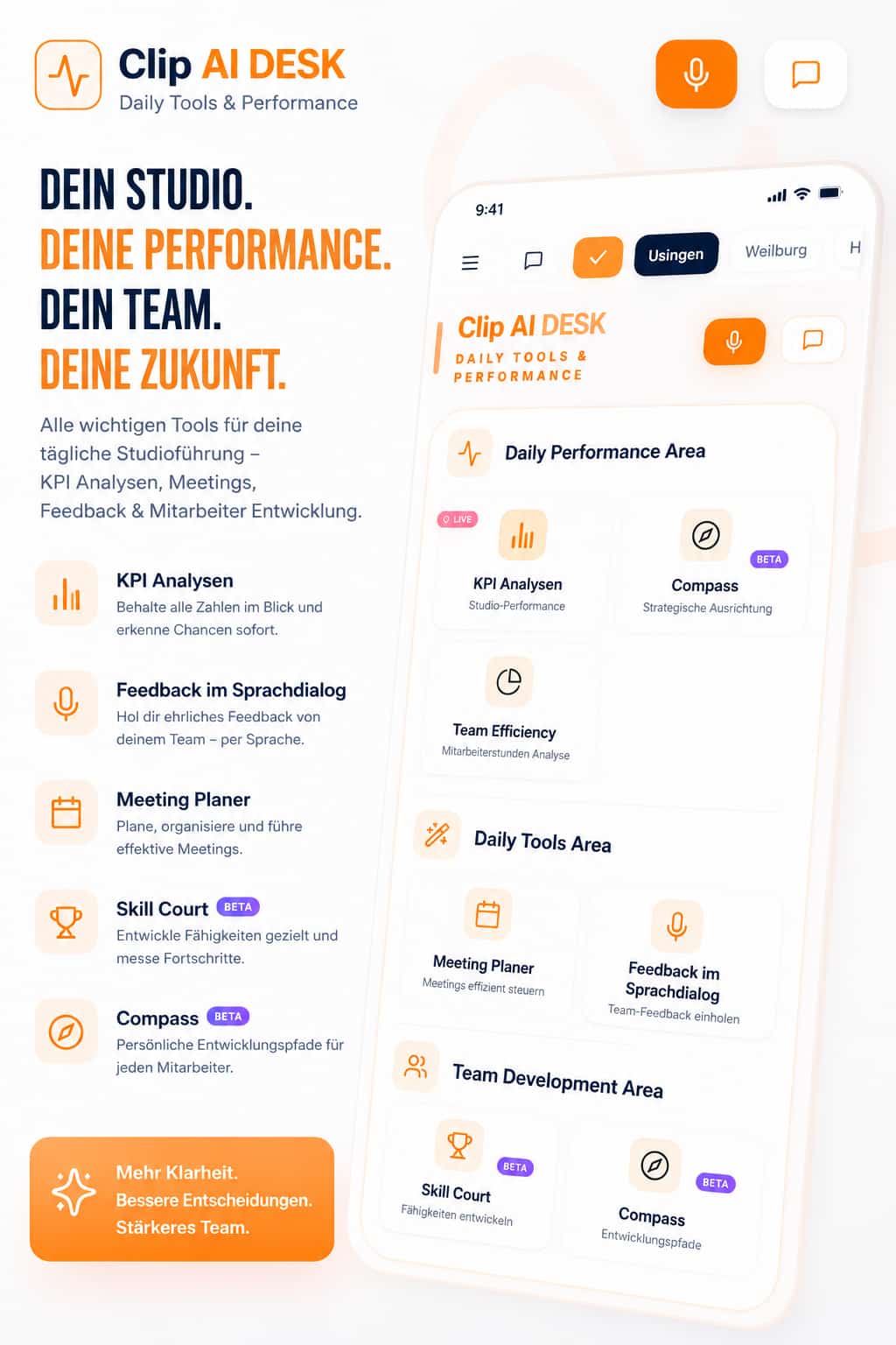 Clip AI Desk – Daily Tools & Performance