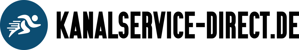 Logo: Person in blauem Kreis, daneben Text "KANALSERVICE-DIRECT.DE" in Schwarz.