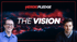 Two men, one in glasses and a blue shirt, the other in a dark sweater, with "HEROIC PLEDGE" and "THE VISION" text.