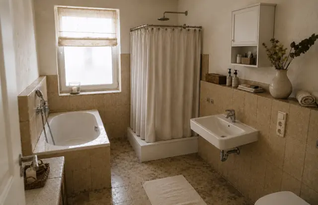 Badezimmer aus den 1970 er Jahren vor der Sanierung in Hildesheim.webp