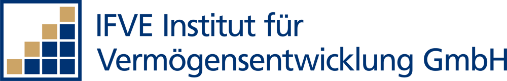 Blaues Logo mit goldenen Quadraten, die einen aufsteigenden Trend bilden, und dem Text "Privatinvestor Kapitalanlage".