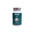 Weiße Dose Aminoplus Lysin Nahrungsergänzungsmittel mit 60 Kapseln, L-Lysin und Vitamin C auf schwarzem Hintergrund.