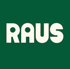 Das Wort "RAUS" in weißer Schrift auf grünem Hintergrund.