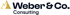 Logo von Weber & Co. Consulting mit stilisiertem goldenem Berg.