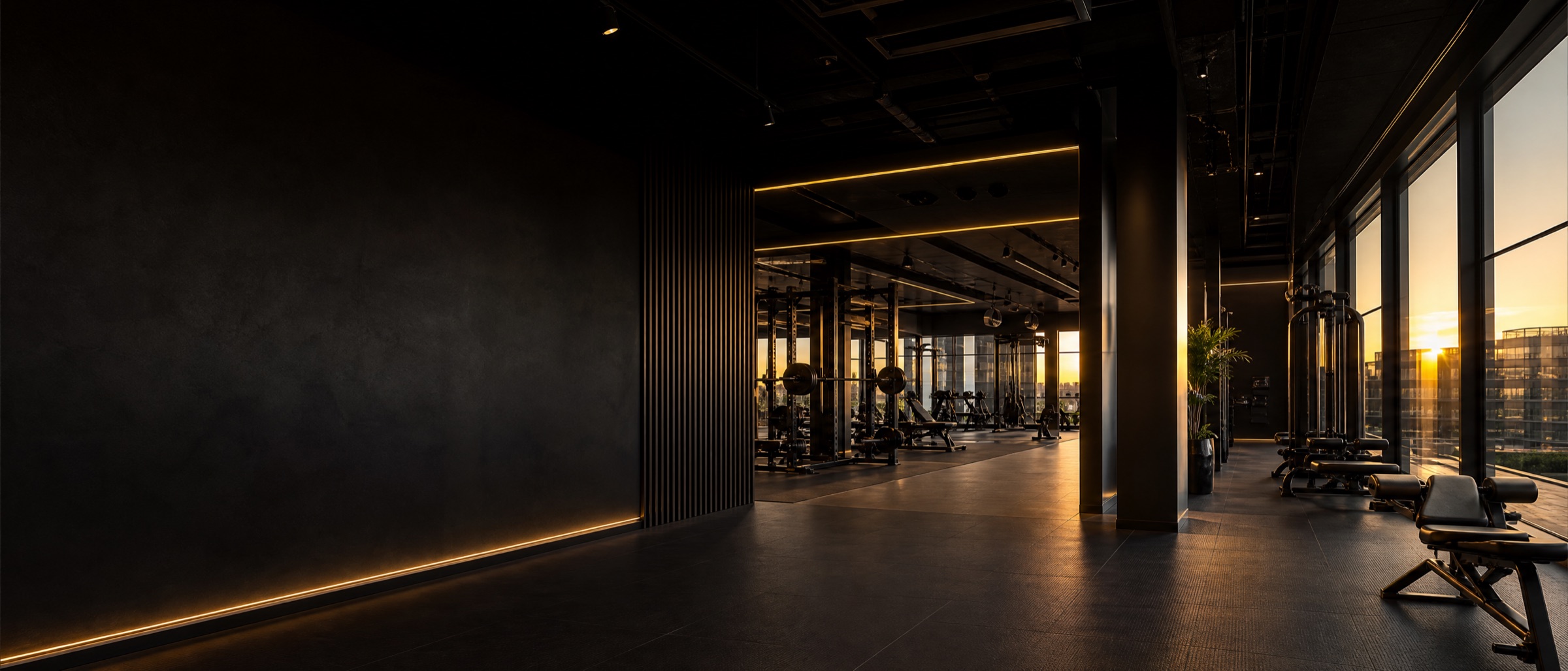 Hochwertiger Trainingsbereich als Sinnbild für neue High Class Fitness Standorte