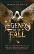 Book cover: "Legends of the Fall" with a hooded figure and golden wings, a comet, and text.
