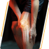 glowing knee joint highlights the need for arthritis pain treatment.