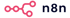 n8n-Logo mit rotem Knoten-Symbol und modernem Schriftzug, Open-Source-Automatisierungsplattform für visuelle Workflows.