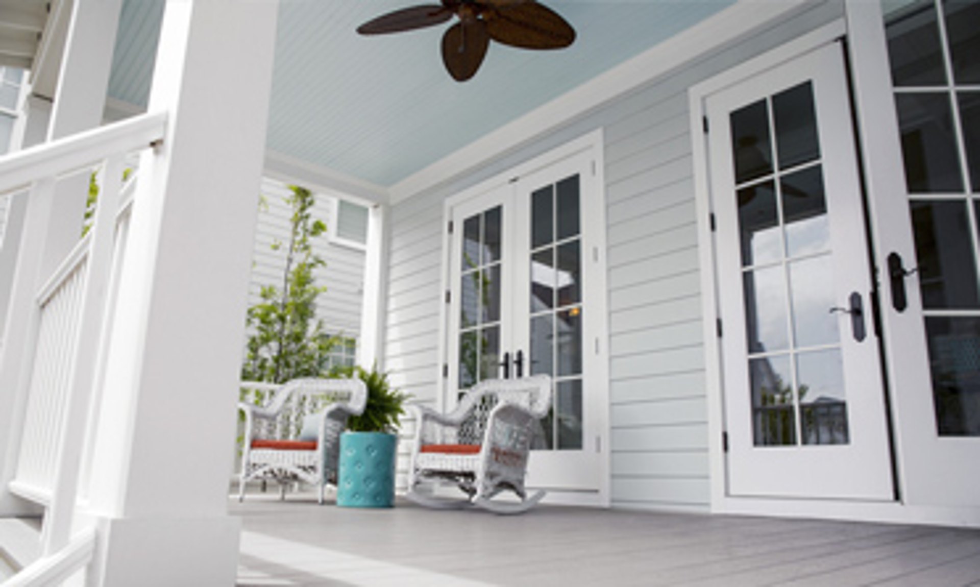 Fiber cement siding installed on a Southern California home exterior