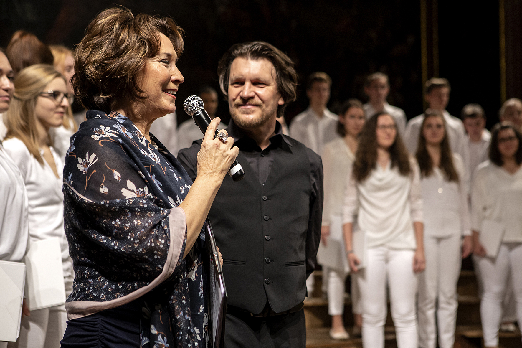 Young singers of Jugendchor Österreich on stage at Voices of Spirit 2018 in Graz