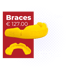 Gelber Mundschutz für Zahnspangen, Preis €127.00, ab 7 Jahre, für feste Zahnspangen.