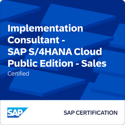 SAP Certified, Sales, Public Edition