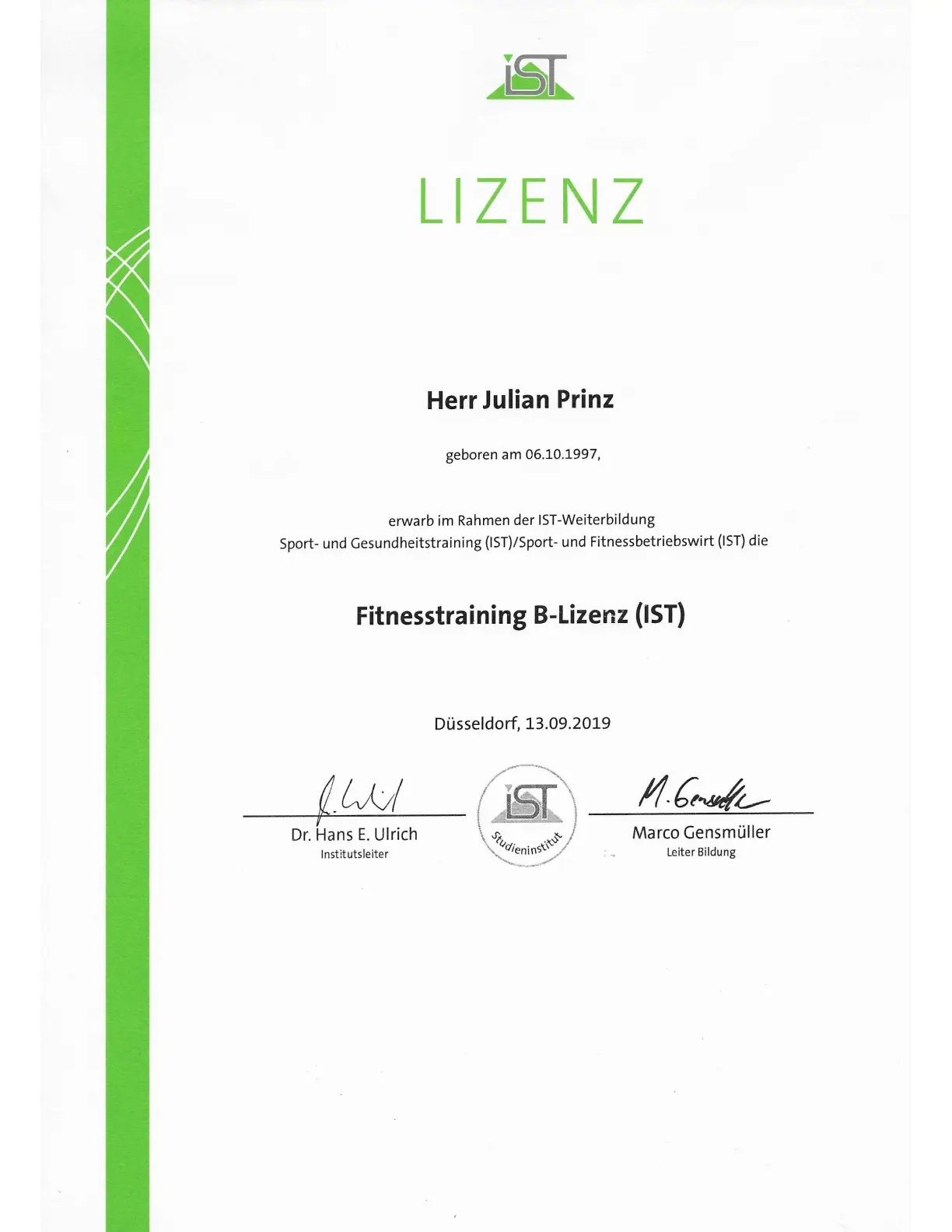 Fitnesstraining — B-Lizenz