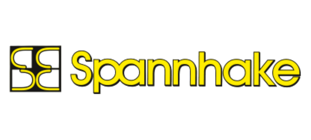 Logo mit dem Text "Spannhake" in Gelb auf grünem Hintergrund, links ein stilisiertes "SS".