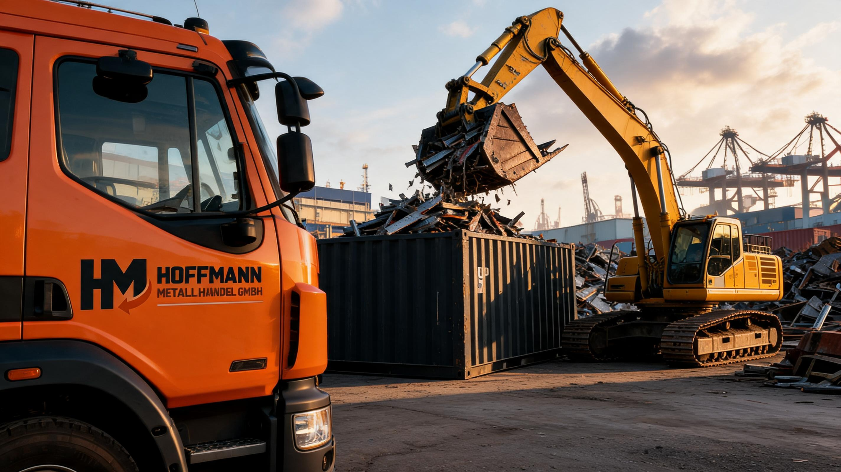 Hoffmann Metallhandel GmbH – Firmengelände in Hamburg-Billbrook, Familienunternehmen für Schrotthandel und Metallrecycling seit 1948