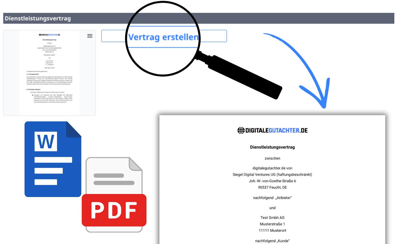 Automatische Dokumentenerstellung aus vorhandenen Daten – einheitliches Word- und PDF-Layout