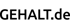 Schwarzer Text "GEHALT.de" auf dunkelgrünem Hintergrund.