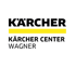 Kärcher Logo mit gelbem Balken und "Kärcher Center Wagner" darunter auf grünem Hintergrund.