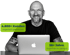 Mann in Brille lächelt hinter Laptop, mit Textfeldern "4.800+ Kunden" und "38+ Jahre Expertise im Verkauf".