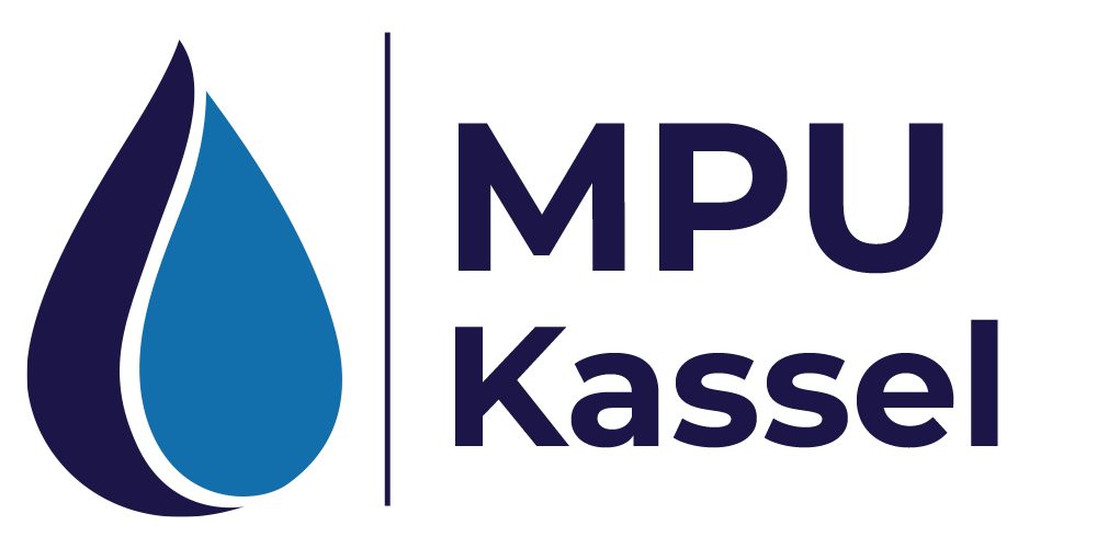 Logo MPU Kassel mit Wassertropfen-Symbol.