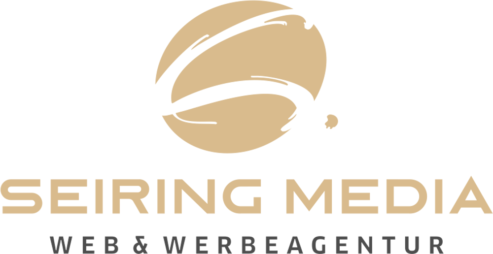 Logo: Goldener Buchstabe S über dem Text "ELLEN SEIRING RECHTSANW ÄLTIN" auf dunkelgrünem Hintergrund.