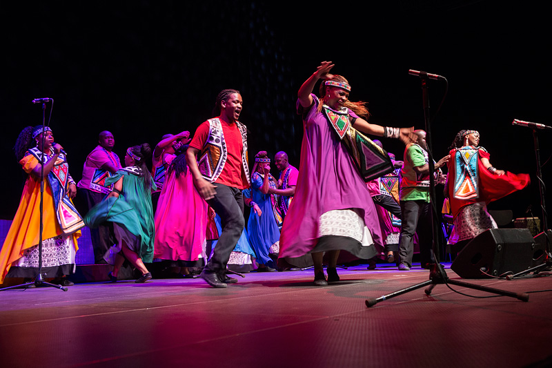 Soweto Gospel Choir in full voice at the Helmut List Halle gala, Voices of Spirit 2014, Graz