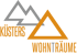 Logo mit zwei Dreiecken, einem grauen Berg und einem orangefarbenen Dreieck, daneben "KÜSTERS WOHNTRÄUME".