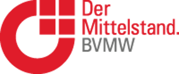 Rotes Logo mit einem C und drei Quadraten; daneben "Der Mittelstand." in Rot und "BVMW" in Grau.