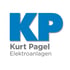 Blaues "KP"-Logo mit grauem Text "Kurt Pagel Elektroanlagen".