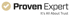 Logo von Proven Expert mit Slogan "It's All About Trust" und einem goldenen Häkchen.