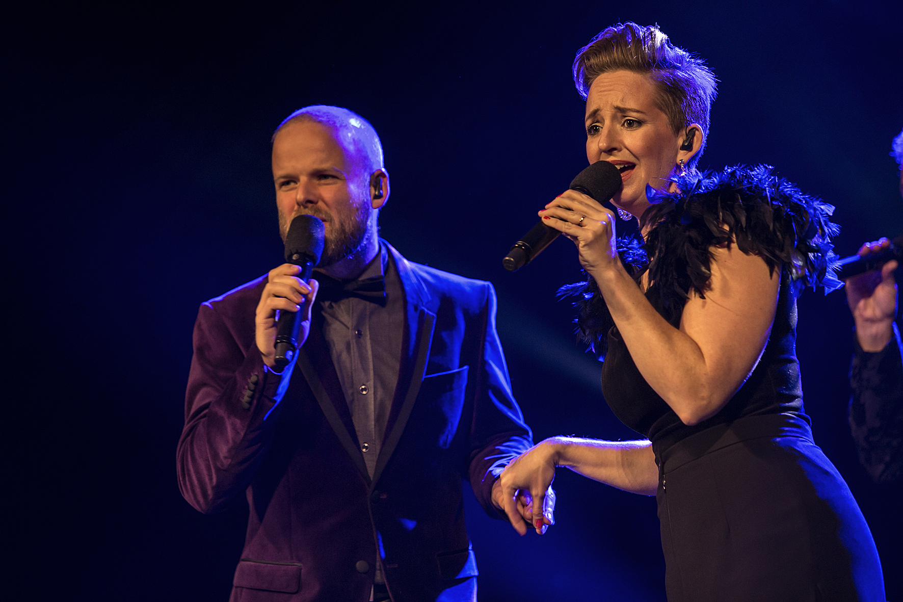The Real Group in close harmony during their Orpheum concert, Voices of Spirit 2017, Graz