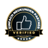 Verifiziert-Siegel mit Daumen hoch, Sterne und dem Text "EINFACH NEUKUNDEN PARTNER", "VERIFIED", "Geprüft & empfohlen".